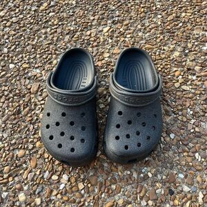CROCS Kids Black Sparkle Clog Sandals